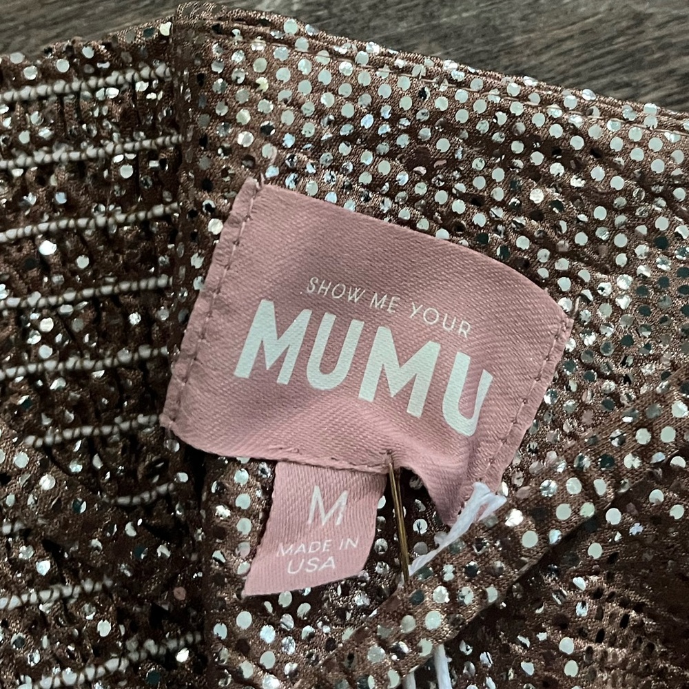 NWT SHOW ME YOUR MUMU STUNNING Best Bow Mini Glittering Party Dress Size: M - Picture 5 of 16